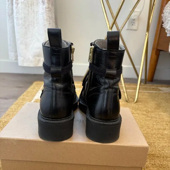 All Saints Donita Leather Ankle Combat Boots - Picture 7 of 15